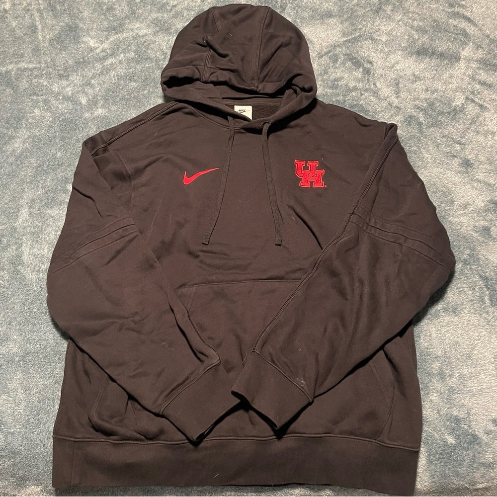 Nike Women's‎ Black University of Houston Hoodie with Red UH Logo Size Large